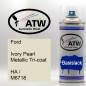 Preview: Ford, Ivory Pearl Metallic Tricoat, HA / M6718: 400ml Sprühdose, von ATW Autoteile West.